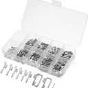 350pcs Car Lock Reed Lock Plate Auto Key for Honda HON66 Lock/Outer/Durable Metal / 1 Set Silver Tone