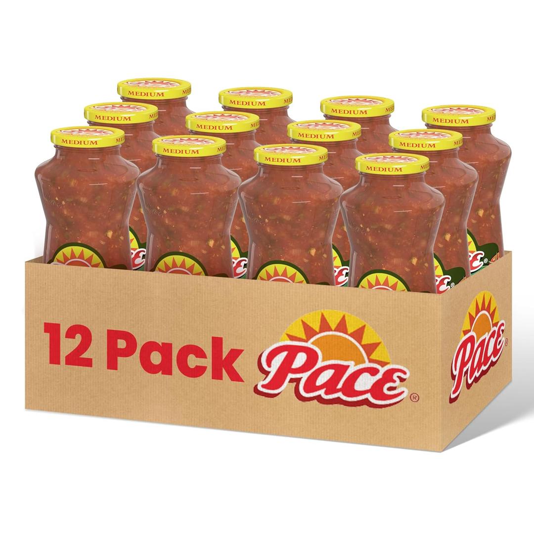 Pace Chunky Medium Salsa, 24 oz Jar (12 Pack), Best By FEB 02/2026