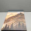 Framed Living Room Wall Art Set of 3 - Abstract Sun Mountain Canvas Paintings Prints, Nature Woodcut Forest Wilderness Wall Decor Art for Bedroom, Hallway, Home Office Decor - 16x24 Inches