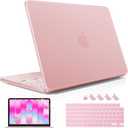 May Chen for MacBook Neo 13 inch Liquid Retina Display ((2026 Release A3404), Slim & Lightweight Protective Case with Screen Protector&Keyboard Cover&Dust Plug, Frosted Blush