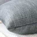 OTOSTAR Linen Throw Pillow Covers Set of 2 Decorative Square Pillowcases Cushion Covers 14x14 Inch for Home Decor Sofa Bedroom Car 35 x 35 CM Dark Grey
