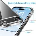 JJGoo Compatiable with iPhone Air Case Clear, Transparent Shockproof Phone Cases, Slim Anti-Scratch Hard PC Back Protective Cover Bumper