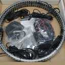4PCS 17" Super Bright Double Row White Wheel Lights Rim Lights with Remote Control for Truck SUV Car Easy Install Unique Style