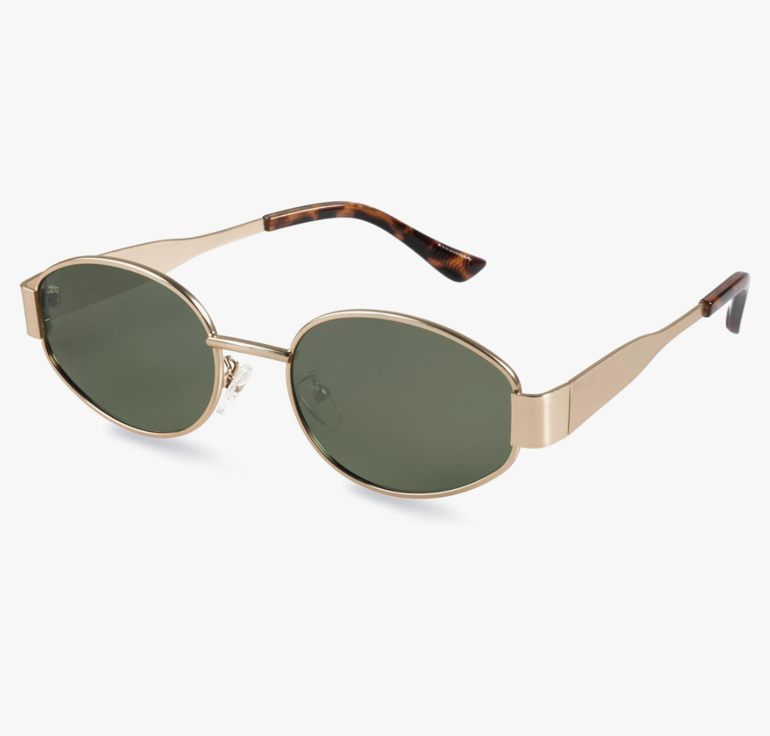 Livho 2025 Trendy Oval Sunglasses - Stylish Polarized Shades for Everyday - Retro Metal Frames