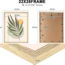 GULETHUN 22x28 Picture Frame, Natural Wood Poster Frame, Home Decor Natural Gallery Frames, Horizontal or Vertical Format, Sturdy, Plexiglass, Large Wall Decor, for Photos, Artworks, Posters, 22x28in