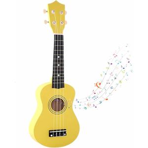 21 Inch Wooden Kids Toddler Child Children Acoustic Guitar Musical Instruments Ideal for 3-9 Year Old Boys Girls Gifts (Yellow)