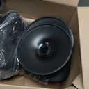 Sweetcrispy Modern Bar Stools Set of 2, Adjustable Faux Leather Upholstered Swivel Bar Stools, Counter Height Bar Chairs with Back for Kitchen Island, Black