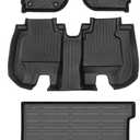 All Weather Car Floor Mats & Cargo Liner for Honda HR-V 2016-2022 (FWD Models) Custom Fit Full Set Accessories - Black