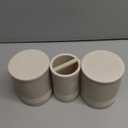 Bathroom Accessories Set, 3-Piece Bathroom Accessory Set, Toothbrush Holders Set, Soap Dispenser, Vanity Tray, Tumbler, Cotton Swab Jars, Bathroom Organizer for Modern Bathrooms(Beige)