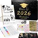 LUYI 29 Pcs 2026 Graduation Guest Book Set with Graduation Photo Guest Book Sign, Graduation Scrapbook Photo Album Memory Book DIY Kit with Markers Stickers for Congrats Grad Gifts Party Supplies