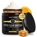 Organic Beef Tallow for Skin - 4 OZ (Citrus)  Grass Fed Beef Tallow for face + Body  US-Made Whipped Tallow and Honey Balm Moisturizer for Dry and Sensitive Skin, Eczema, Rosacea (No Additives)