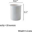 WF Utensil Holder, Ceramic Cooking Utensil Spoon /Spatula Holder Countertop Compatible with Pen Holder Makeup Brush Kitchen Storage Jar (white)