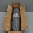 Chicken Wire Fencing Mesh, 17 Inch x 60 Feet Metal Floral Chicken Wire Fence for Crafts Poultry Garden, 0.6 Inch Hexagonal Galvanized Hardware Cloth Netting for Chicken Coop Barrier Rabbit Cage