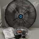 Tornado 24 Inch Pro Series High-Velocity Oscillating Wall Fan  3-Speed, 7200 CFM, 6.6 FT Cord  UL Safety Certified for Commercial & Industrial Use (Black)