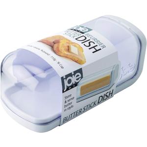 Joie Butter Dish with Clear Lid, Securely Holds One Stick, Durable BPA Free Plastic Container, Keeps Butter Fresh from Fridge to Table