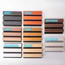 Art3d 5-Pack Acoustic Wood Slat Wall Panel Sample - 5.9 x 4.7 Inch Sound Absorbing Panels, 8 Colors