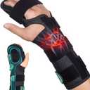 Resting Hand Splint for Stroke Recovery & Carpal Tunnel Relief - Night Immobilizer with Removable Splints, Arthritis & Tendonitis - Adjustable Wrist Support Brace Right Hand for Men & Women (One Size)