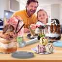 Creami Pints and Lids for Ninja - 4 pack Creamy Icecream Containers Cups Jars Tubs Canisters Set, Smoothie Pot Compatible with NC299AMZ & NC300s Series Creamer Ice Cream Maker Machine Accessories