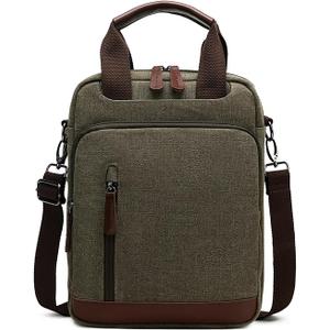 mygreen Small Canvas Crossbody Shoulder Bag Messenger Bag Work Bag (Army Green-l)