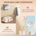 Electric Nail Clipper, Electric Nail Clippers for Seniors & Adults, Baby Electric Nail Trimmer with Trimming, Buffing, and Polish Removal, 3-in-1 Automatic Nail Clipper for Fingernail & Toe (Beige)