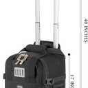 Boardingblue 17x10x9 Inches United Airlines Rolling Personal Item Under Seat Travel Bag Suitable For Major Airlines, Not Suitcase, Rolling Travel Bag Design (Black, 17x10x9 Inches)