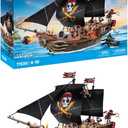Playmobil Pirates: Large Pirate Ship, 20.28 X 15.16 X 5.59 Inches