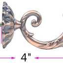 Ailejia 1Pair Curtain Tieback Hooks Metal Hooks Solid Color Simplicity European Crown Hook Design Curtain Holdbacks (red)