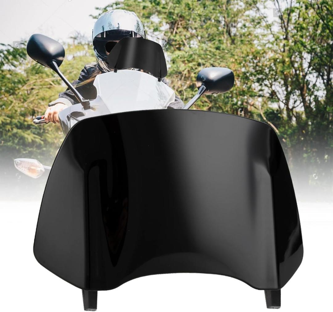 PSLER Motorcycle Universal Heightened Windshield Spoiler Clip Adjustable Spoiler Clamp-On Windscreen Extension Windscreen Extender