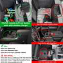 Center Console Organizer fit for GMC 2023 2024 2025 Sierra/Chevy Silverado 1500 Accessories, 2024-2025 2500HD 3500HD (Wireless Charger With Full Console w/Bucket Seats Only)