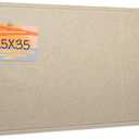 Bulletin Board, 35 x 17 1/2 inches Felt Board - Decorative Pin Board, Cork Board Alternative for Wall, Foldable Self-Adhesive Vision Board Prayer Board with 20 Pushpins Beige Brown