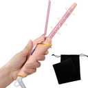 Ukliss Mini Curling Iron for Short Hair, Creates Perfect Tight Ringlets & Bangs, Fast Heat 30s, 5 Temp Settings, Dual Voltage, Auto Shut-Off & Anti-Scald Tip, Travel Friendly (Pink, 1/2 Inch)