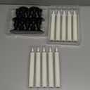 SoulBay Window Candles with Sensor Dusk to Dawn, 10pcs Christmas LED Window Candle Flickering Electric Battery Operated White Cordless Candlesticks Light with Black Base for Xmas Holiday Dcor, 0.78"D