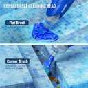 2025 Upgraded Handheld Pool Vacuum Cleaner for Above Ground & Inground Pools - Cordless Pool Cleaner w/18.5GPM Suction, Telescoping Pole(20-69in), 2 Brush Heads - Ideal for Spas & Hot Tubs (Ocean Blue)