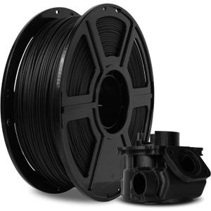 FLASHFORGE Carbon Fiber PETG Filament 1.75mm, Carbon Fiber PETG 3D Printer Filament, 1KG Spool Dimensional Accuracy +/- 0.02mm, Lightweight & Heat-Resistant & Moisture Free (Black)
