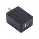 Dual USB Wall Charger Black