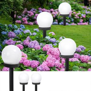 3 Packs of LED Solar Ball Lights, Outdoor Courtyard Decorative Floor Lights, Wireless Dusk to Dawn Waterproof Garden Road Landscape lamp.
