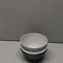 US Acrylic Unbreakable 28 oz. Plastic Stackable Cereal Bowls for Snacks & Ice Cream in Grey Colors (Set of 8) 6-inch Reusable, BPA-Free, Made in the USA, Dishwasher Safe Dinnerware (Gray)