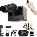 4K Mini Body Camera 128GB, Thumb Size Action Body Cam, Wearable Sports Cameras,Hands-Free POV Recording, Helmet Mount, Magnetic Sport DV for Bike Cycling,for Vlogging Pet Walk Swim
