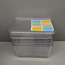 Clear Stackable Storage Bins, Plastic Toy Organizers and Storage with Lids, Toy Bins for Kids Organizer, Storage Container for Organizing for Playroom, Toy Storage Organizer Holds Toys(6)