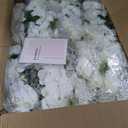 BLOSMON Wedding Flower Centerpieces for Tables: 10 Pcs 15.7" Large White Rose Hydrangea Artificial Flowers Ball Decorations - Faux Silk Floral Bouquet Arrangement for Home Party Event Decor