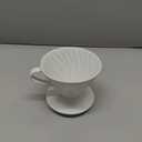 Hario V60 Ceramic Coffee Dripper Pour Over Cone Coffee Maker Size 02, White