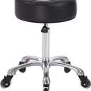 Salon Rolling Stool, Professional Swivel Seat for Hair Stylist (Black)