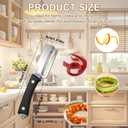 2Pcs Premium Vegetable Peeler with Wooden Handle and Bottle Opener,Multifunctional 3-in-1 Stainless Steel Kitchen Tool for various fruits and vegetables that require peelingBlack + Brown