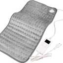 Heat Pad, Soft Heating Pad Electric, 6 Heat Settings Electric Throw 4 Timer Washable for Back Pain Relief -grey-3060cm (1223inch)