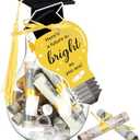 Graduation Gift 2025 Graduation Money Box Holder Graduate Mason Jar Filled with Money Class of 2025 Cap Kit Centerpiece Congrats Decoration Graduate Party Favor for Women Men College High School