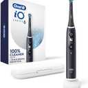 Oral-B iO Series 6 Rechargeable Electric Toothbrush with Visible Pressure Sensor to Protect Gums, 2 Minute Timer, 5 Cleaning Settings, 1 Replacement Toothbrush Head, and Travel Case, Black