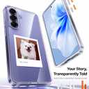 TORRAS Shockproof for Samsung Galaxy S26 Case, [Not Yellowing] [12FT Military-Grade Protection] Thin & Soft Touch Transparent Case for Samsung S26 with 3 Colors DIY Buttons [Anti-Slip], Diamond Clear