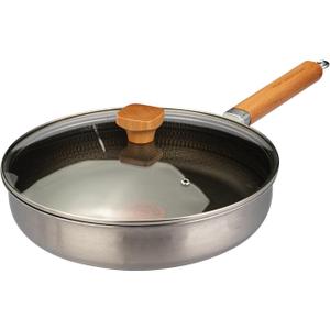 10 inch Titanium Nonstick Frying Pan – Honeycomb Surface with Red Heat Indicator, Scratch Resistant Skillet, Induction Compatible, PFOA-Free Cookware