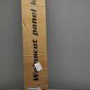 Art3d Premade Board and Batten Paintable Wainscoting Kit, MDF Accent Wall Panel for Kitchen Bedroom Living Room Home Decor Covers 189 x 54 in. Molding Trim Slat with Edge Strip (Log Color)