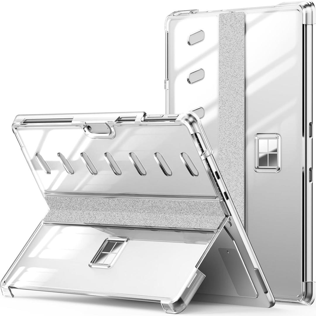INFILAND Clear Case for Microsoft Surface Pro 11 Edition / 10/9-13 Inch - Crystal Clear Hard PC Shell, Anti-Scratch Protective Cover, Compatible with Type Cover Keyboard (Crystal Clear)